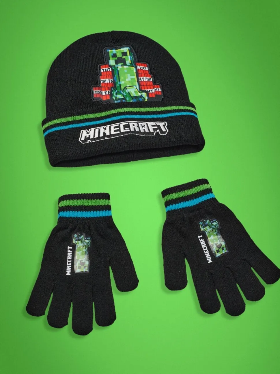 Vanilla Underground Minecraft Muts & Handschoenen Set