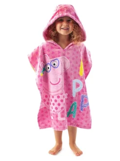 Vanilla Underground Peppa Pig badpak en ponchoset met handdoek voor meisjes.