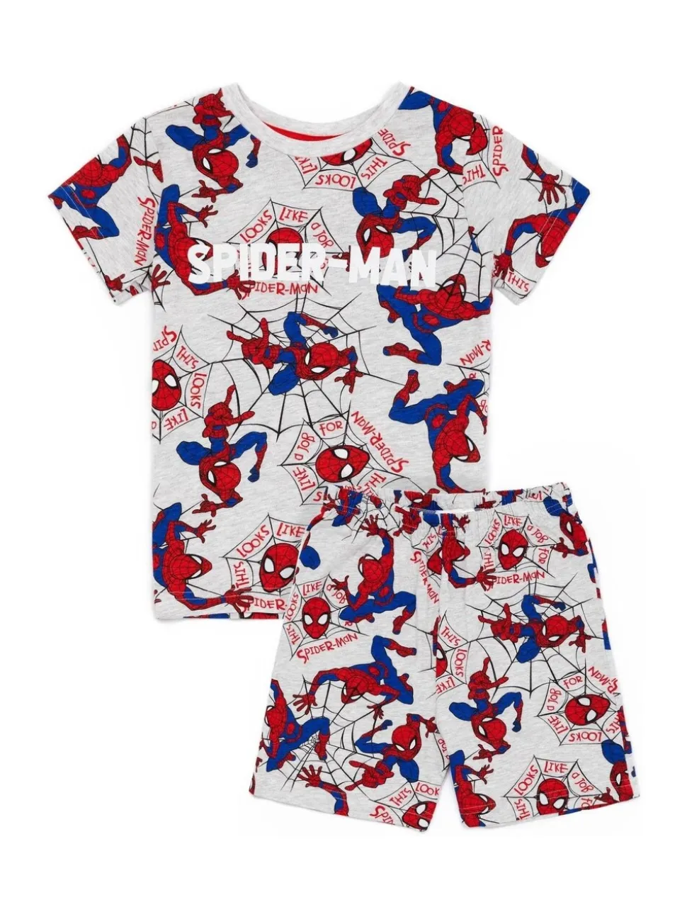 Vanilla Underground shortpyjama met licentieprint in grijs voor jongens