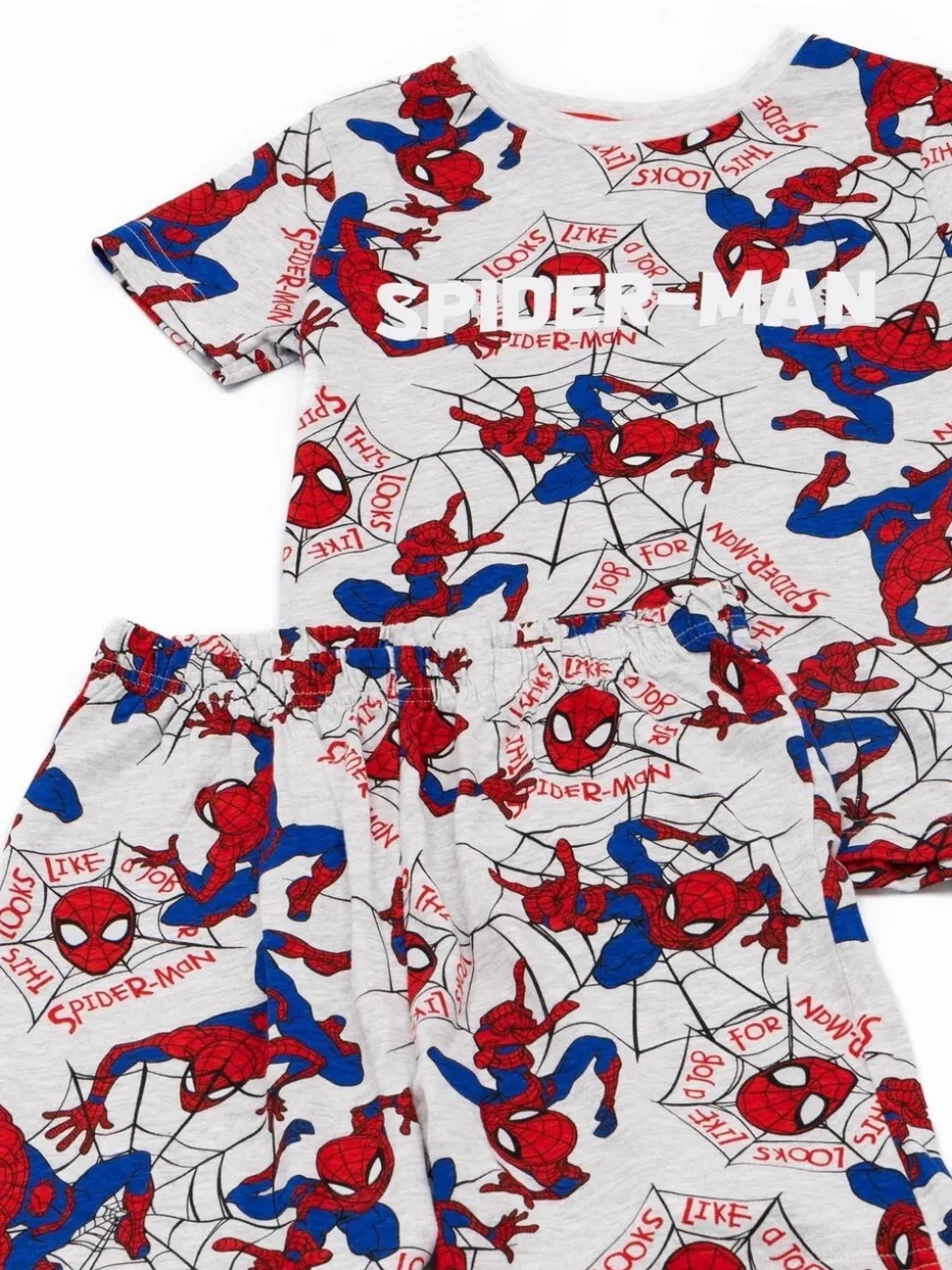 Vanilla Underground shortpyjama met licentieprint in grijs voor jongens