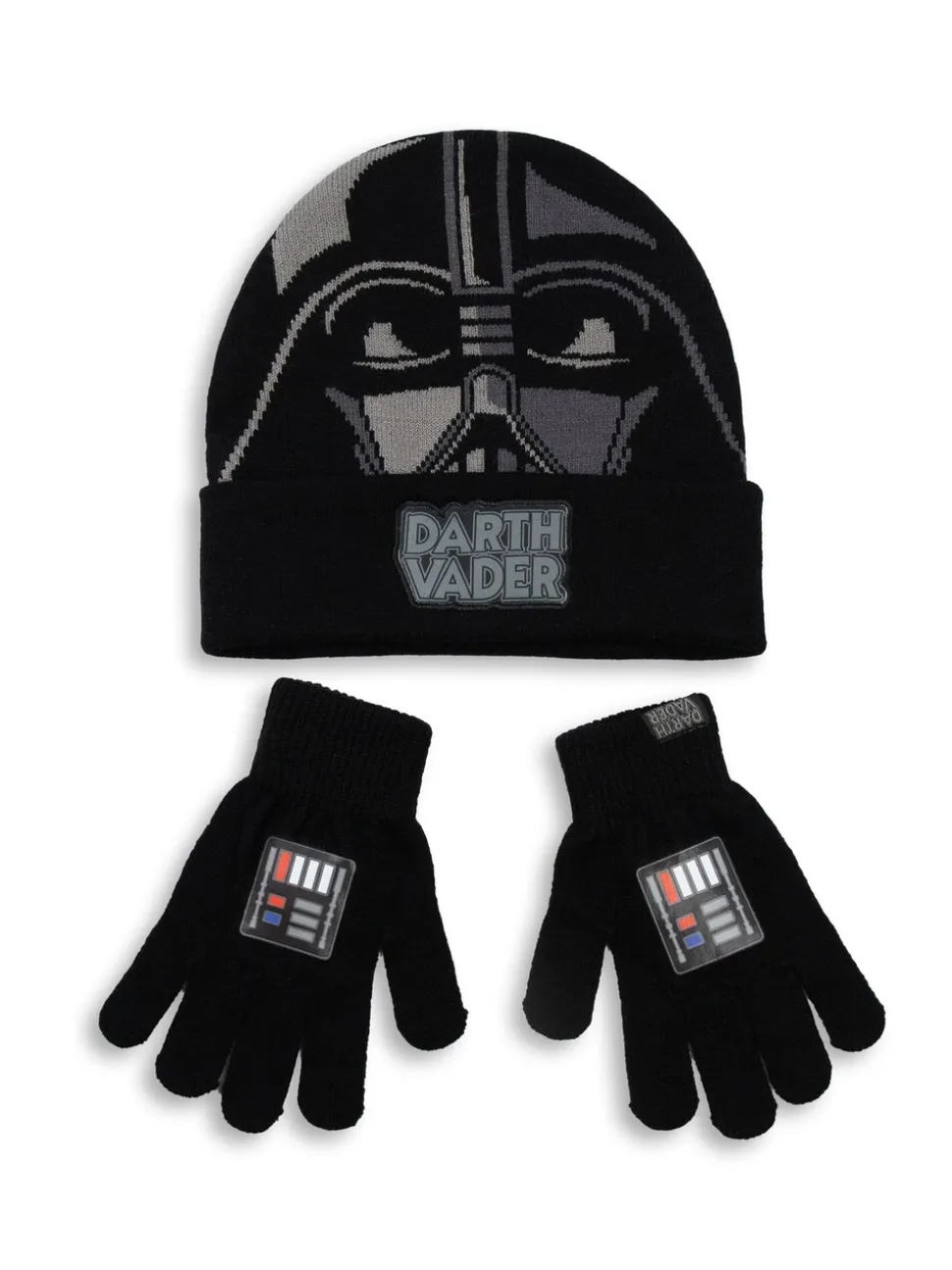 Vanilla Underground Star Wars Boys Black Beanie and Gloves Set