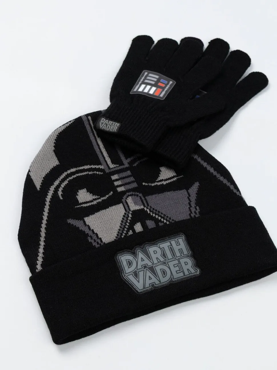 Vanilla Underground Star Wars Boys Black Beanie and Gloves Set