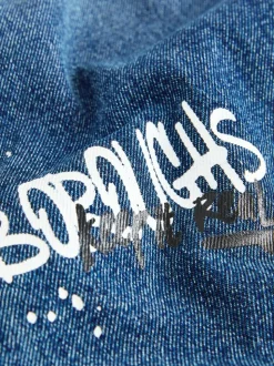 Varsity all-over Print middenblauwe Denim - Authentieke jeans (3-16jr)