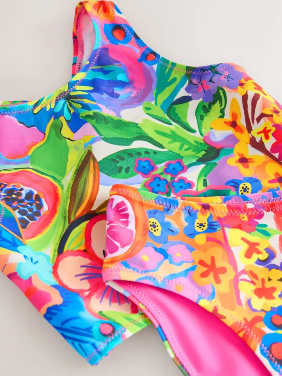 Veelkleurig met tropische print - Bikini (3-16 jr)
