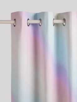 Verduisterende ombre ringgordijnen met regenboogprint