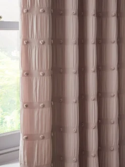 Verduisterende ringgordijnen met pompons