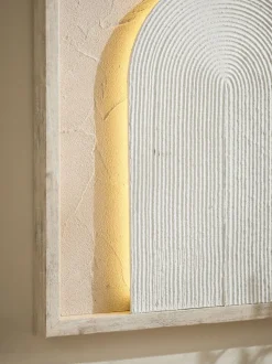 Verlichte abstracte textuurkunstwerken voor aan de wand