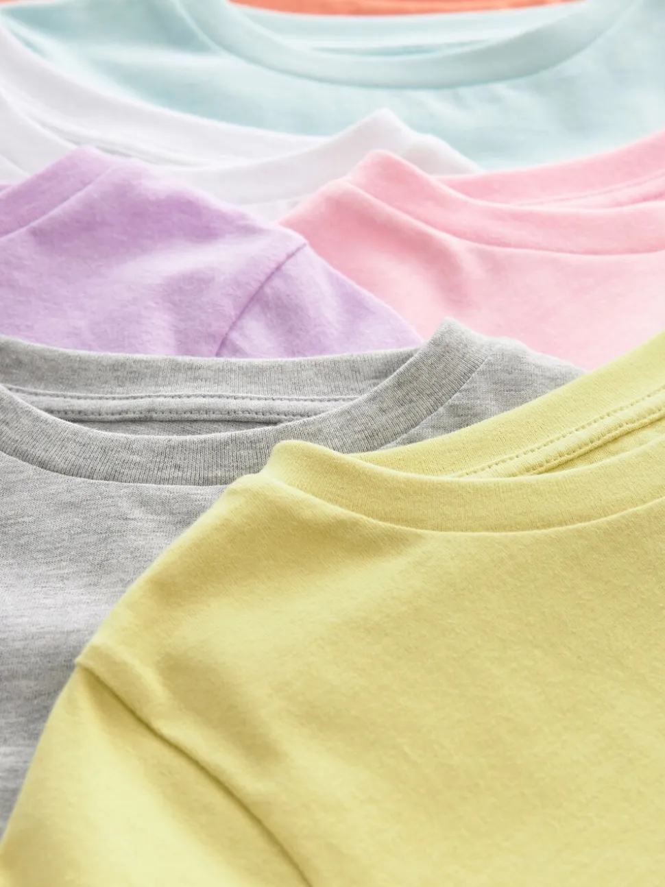 Verschillende effen pastelkleuren - T-shirts 7 Pack (3-16jr)