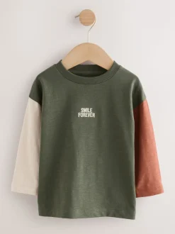 Verschillende mineraaltinten - Set van 5 T-shirts met lange mouwen (3 mnd-7 jr)