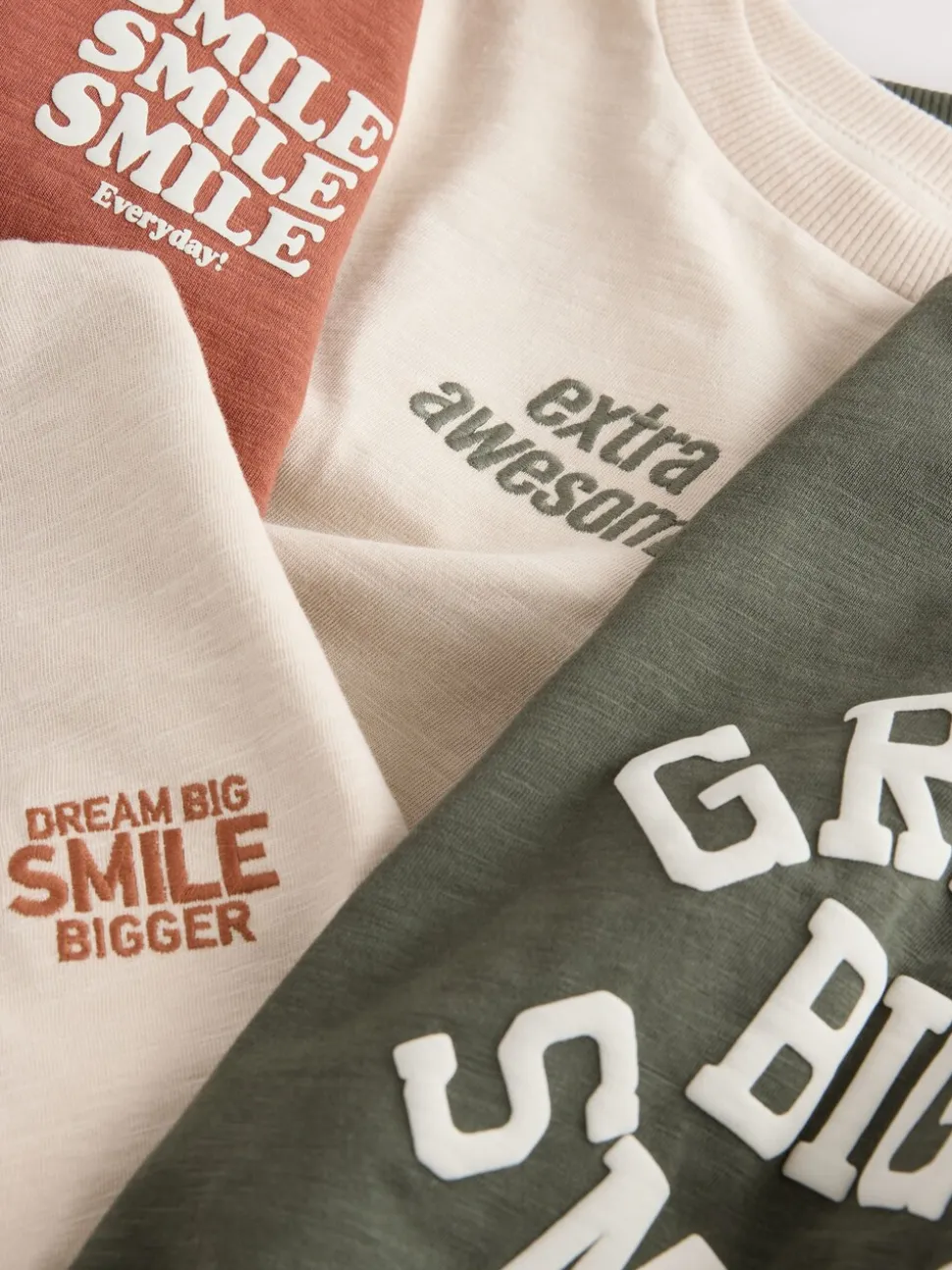 Verschillende mineraaltinten - Set van 5 T-shirts met lange mouwen (3 mnd-7 jr)