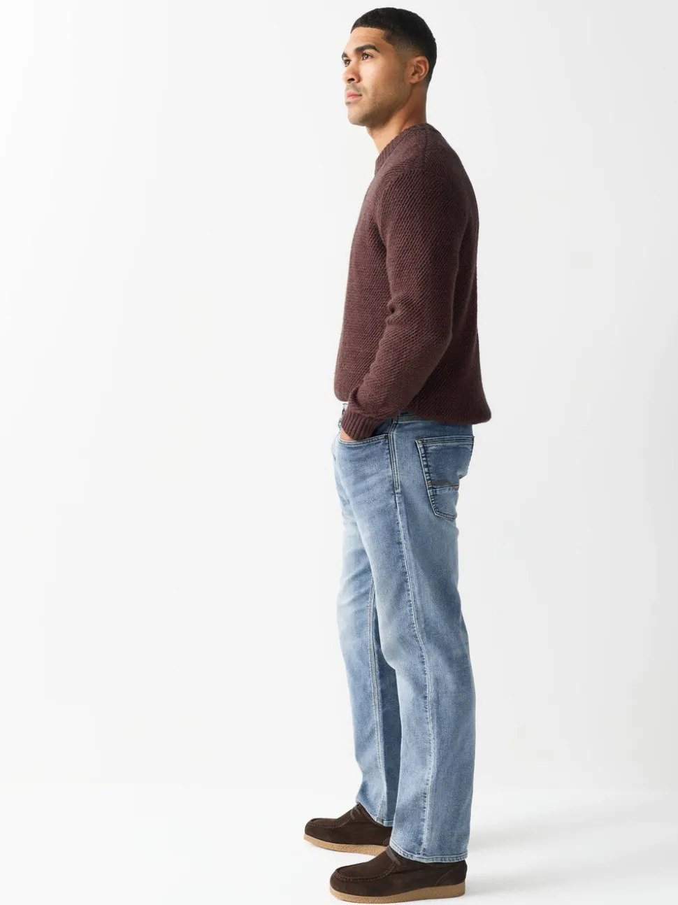 Vintage lichtblauw - Straight fit - Comfortabele stretchjeans
