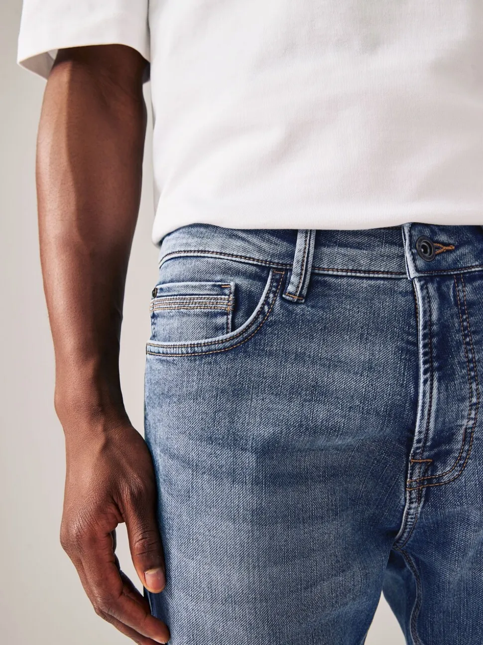 Vintage lichtblauw - Strakke Pasvorm - Comfortabele stretchjeans