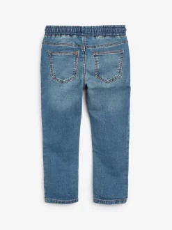 Vintage middenblauw - Jeans met stretch en elastische taille (3-16 jr)