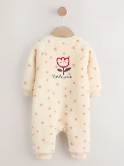 Vlekken - Zwaargewicht fleece babypyjama