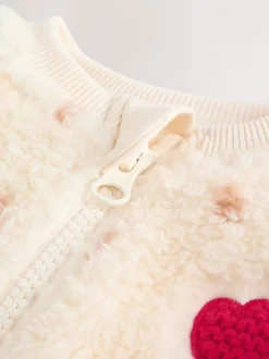 Vlekken - Zwaargewicht fleece babypyjama