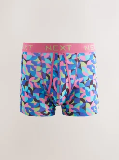 Vrolijk gekleurd geometrisch motief - 8 Boxershorts zonder plooi