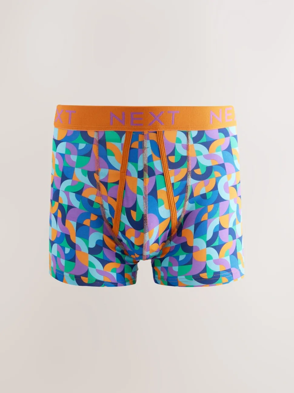Vrolijk gekleurd geometrisch motief - 8 Boxershorts zonder plooi