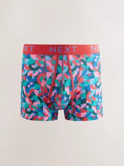 Vrolijk gekleurd geometrisch motief - 8 Boxershorts zonder plooi