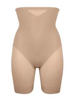 Warm beige - Miraclesuit - Doorschijnende dijlange stroomlijnende short met hoge taille