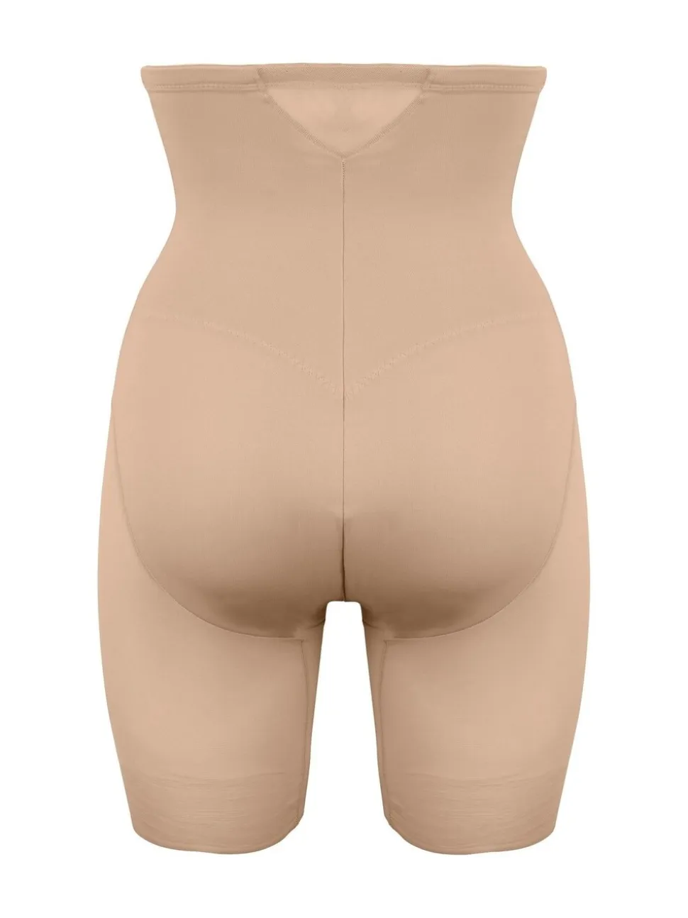 Warm beige - Miraclesuit - Doorschijnende dijlange stroomlijnende short met hoge taille