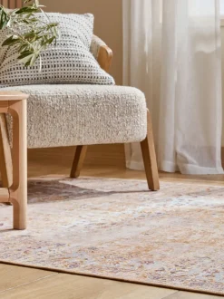 Wasbaar Oosters vloerkleed met emporium-motief