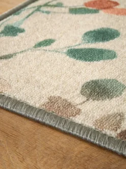 Wasbare herfstige loper met bloemenprint