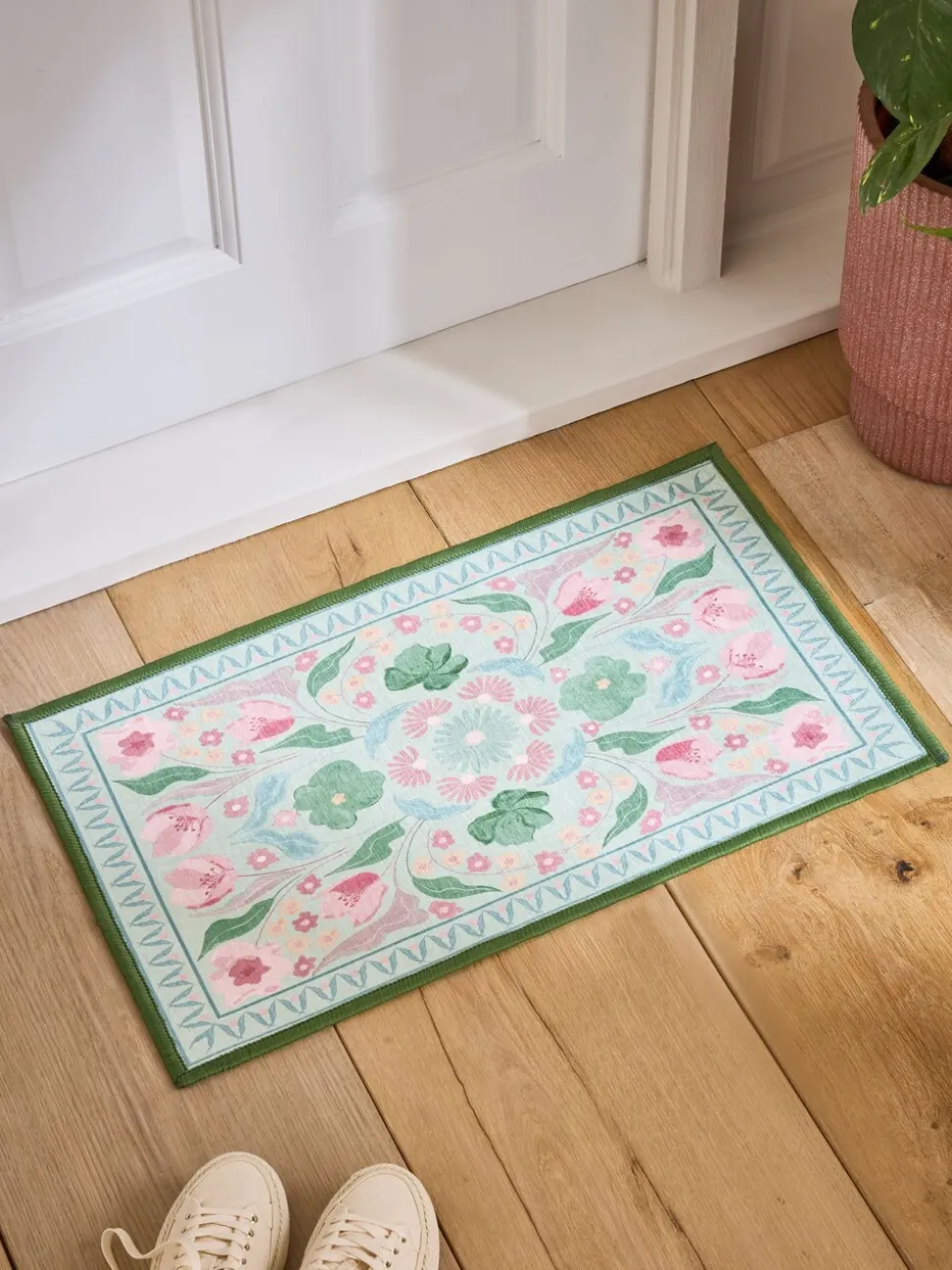 Washable Bettie Floral Print Doormat