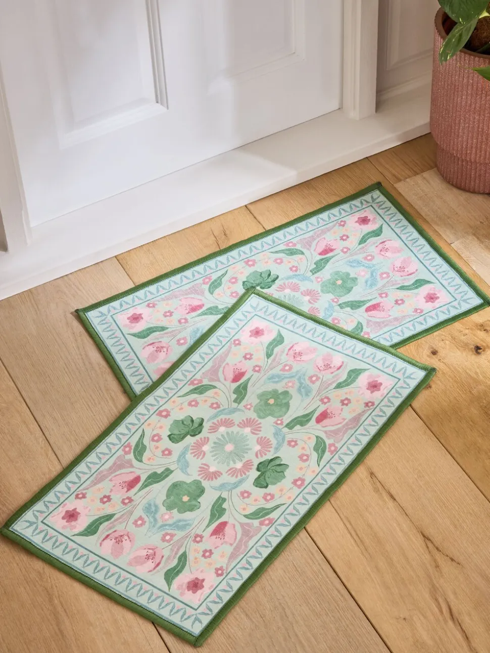 Washable Bettie Floral Print Doormat