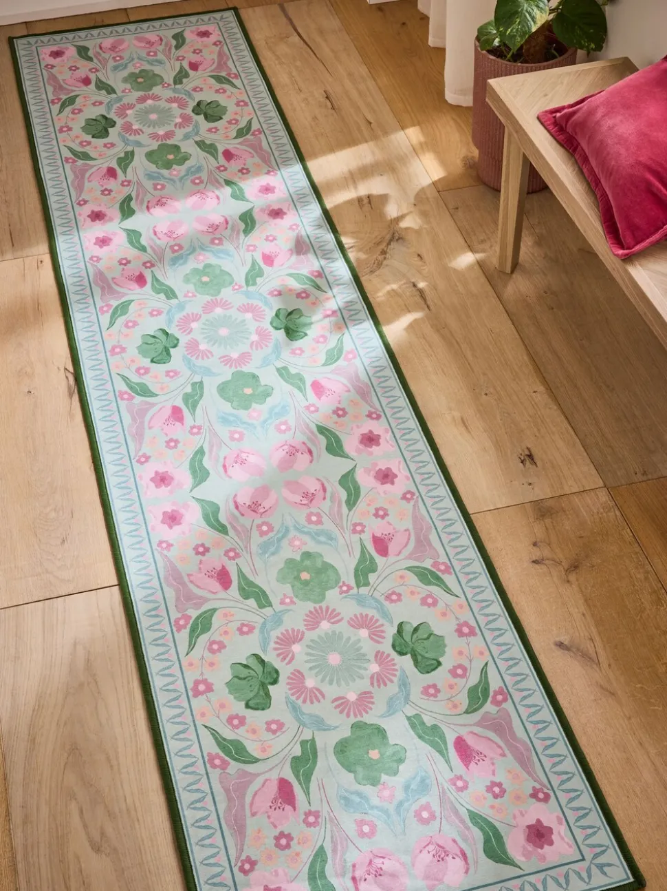 Washable Bettie Floral Print Runner