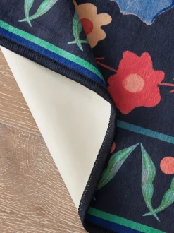 Washable Bettie vloerkleed met bloemenprint
