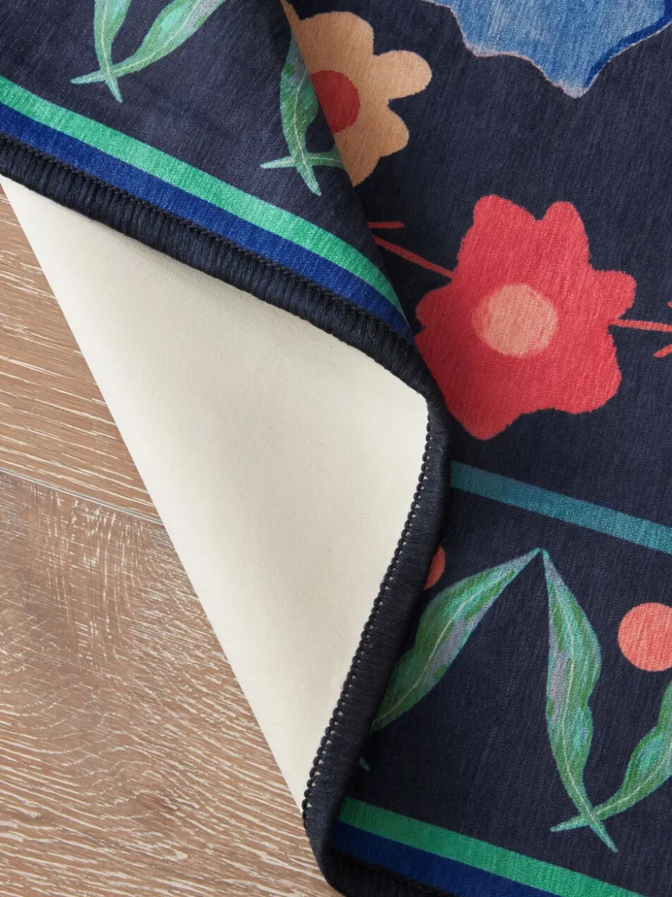 Washable Bettie vloerkleed met bloemenprint