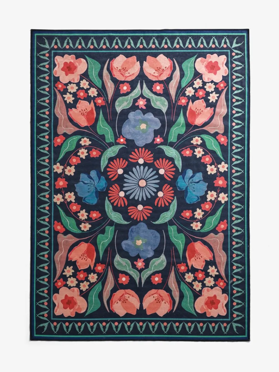 Washable Bettie vloerkleed met bloemenprint