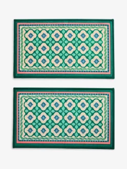 Washable Bright Tile Doormat