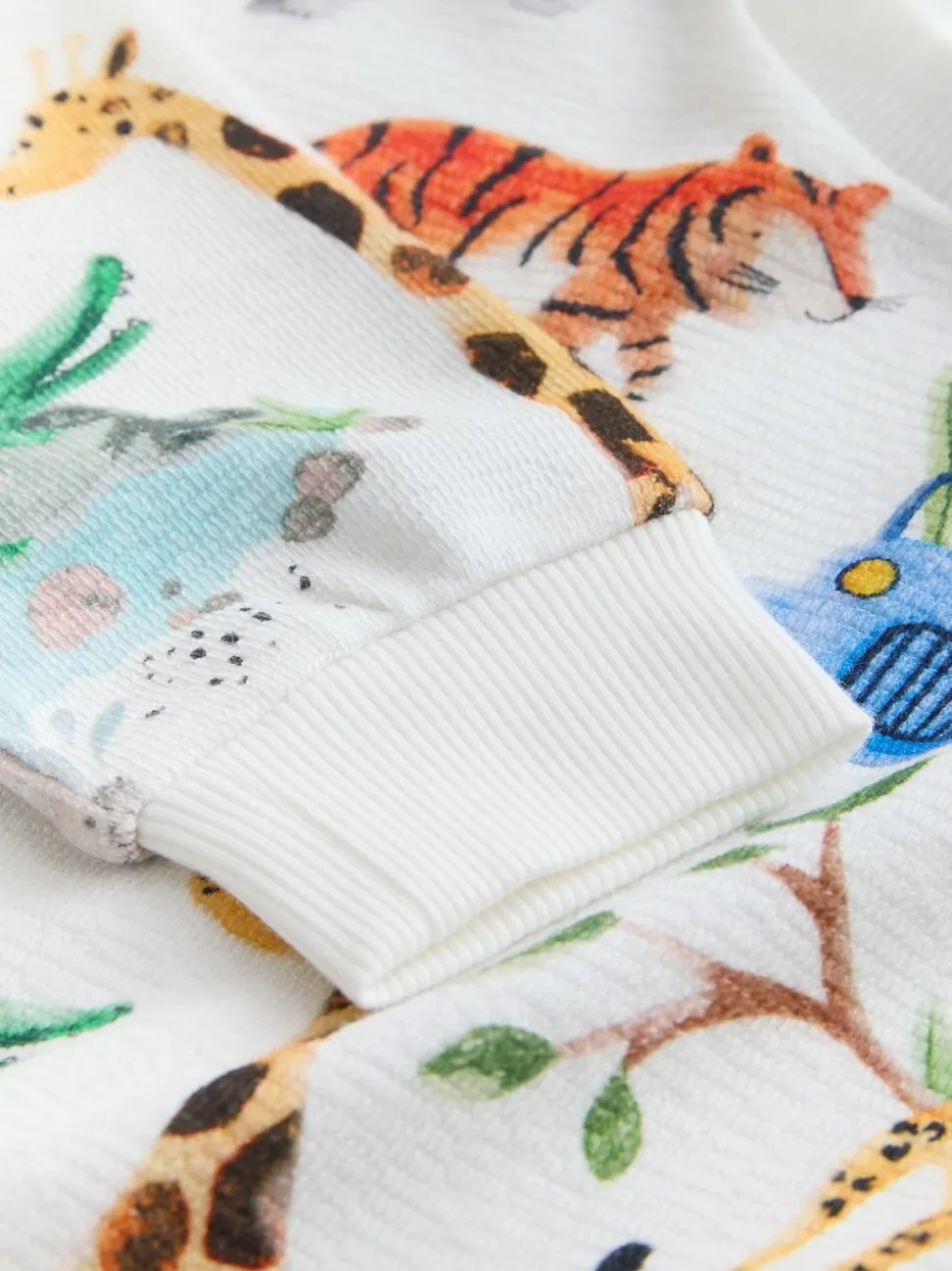 Watercolour Animals - Sweatshirt met ronde hals en all-over print (3 mnd - 7 jr)