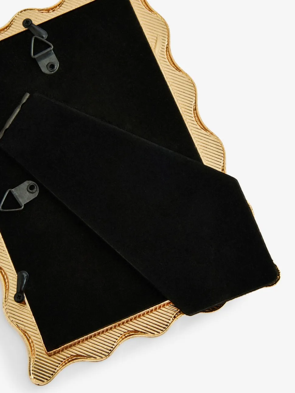 Wavy Gold Metal and Enamel Photo Frame