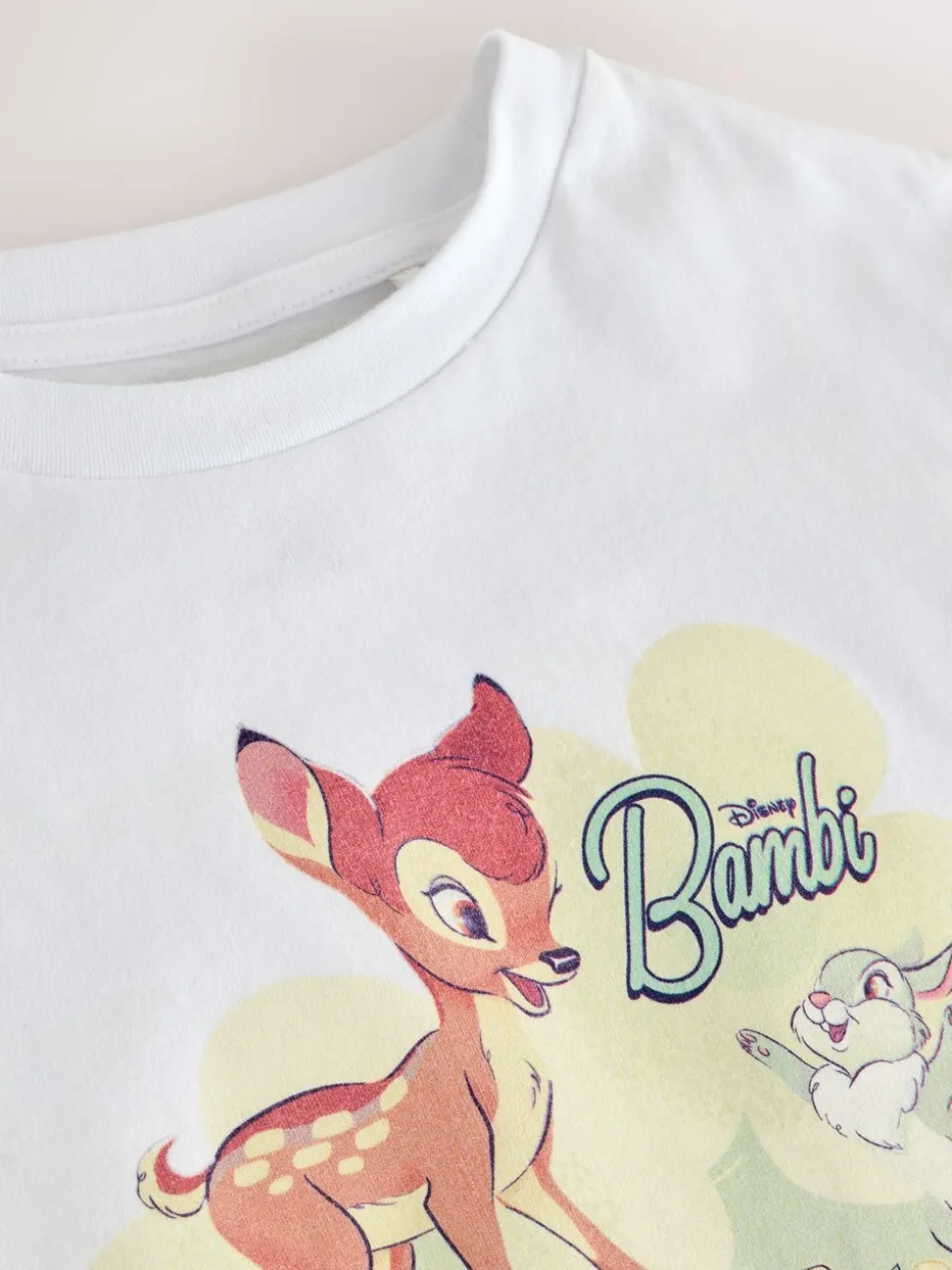 White Bambi - Oversized T-shirt met print (3-16 jr)