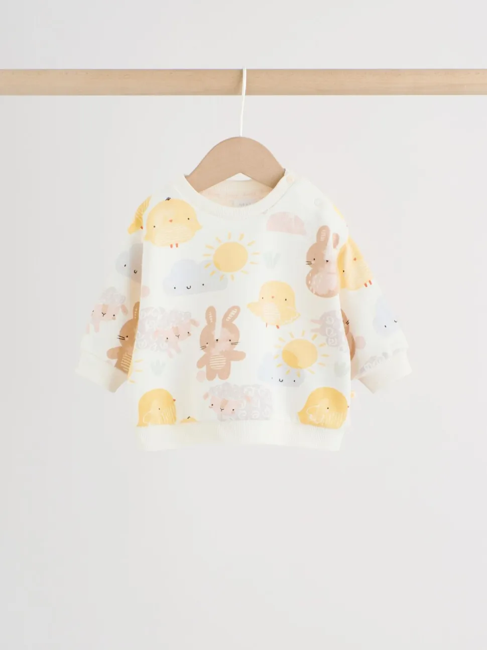 White Bunny Character Print - Easter Sweat and Leggings Baby Set (0mths-2yrs)