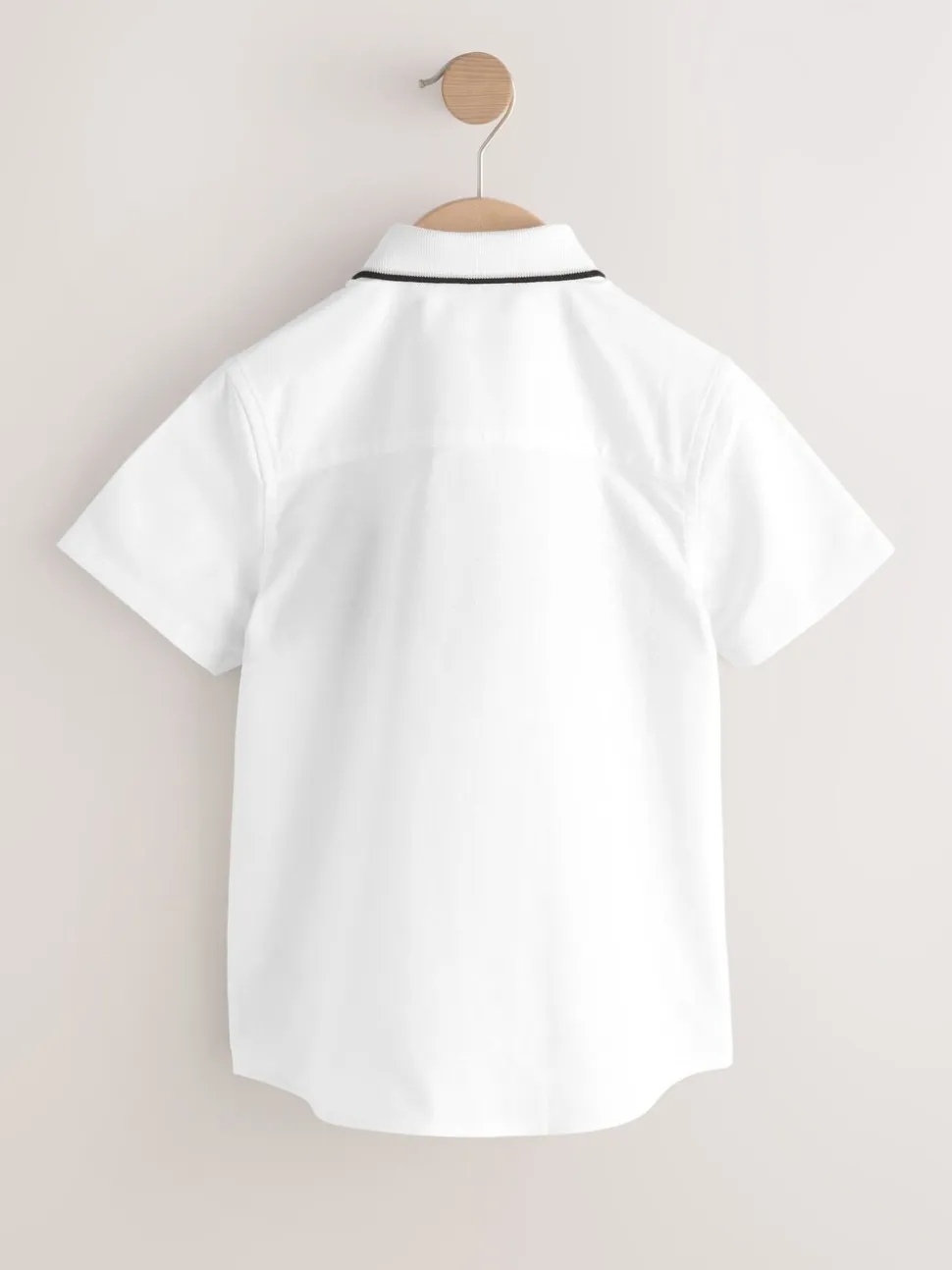 White Check Splice - Short Sleeve Smart Shirt (3-16yrs)