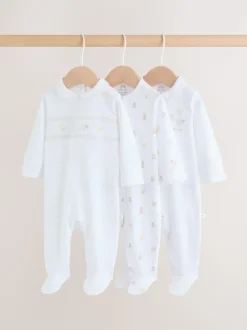 White Collar - Verpakking van 3 babypyjama's (0-2jr)