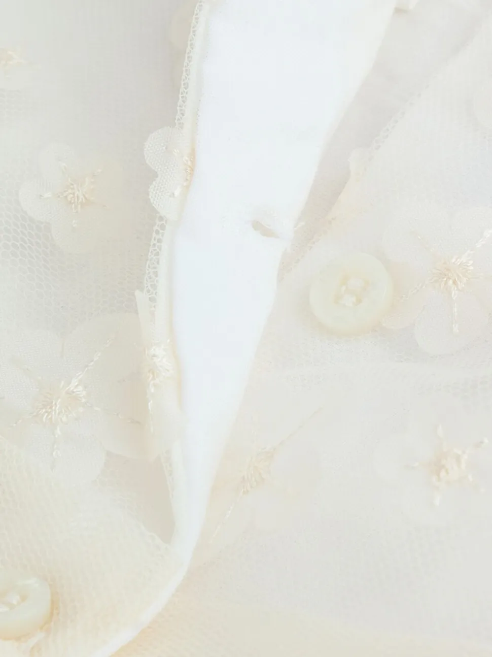 White 3D Flowers - Feestelijke babyjurk (0 mnd-2 jr)