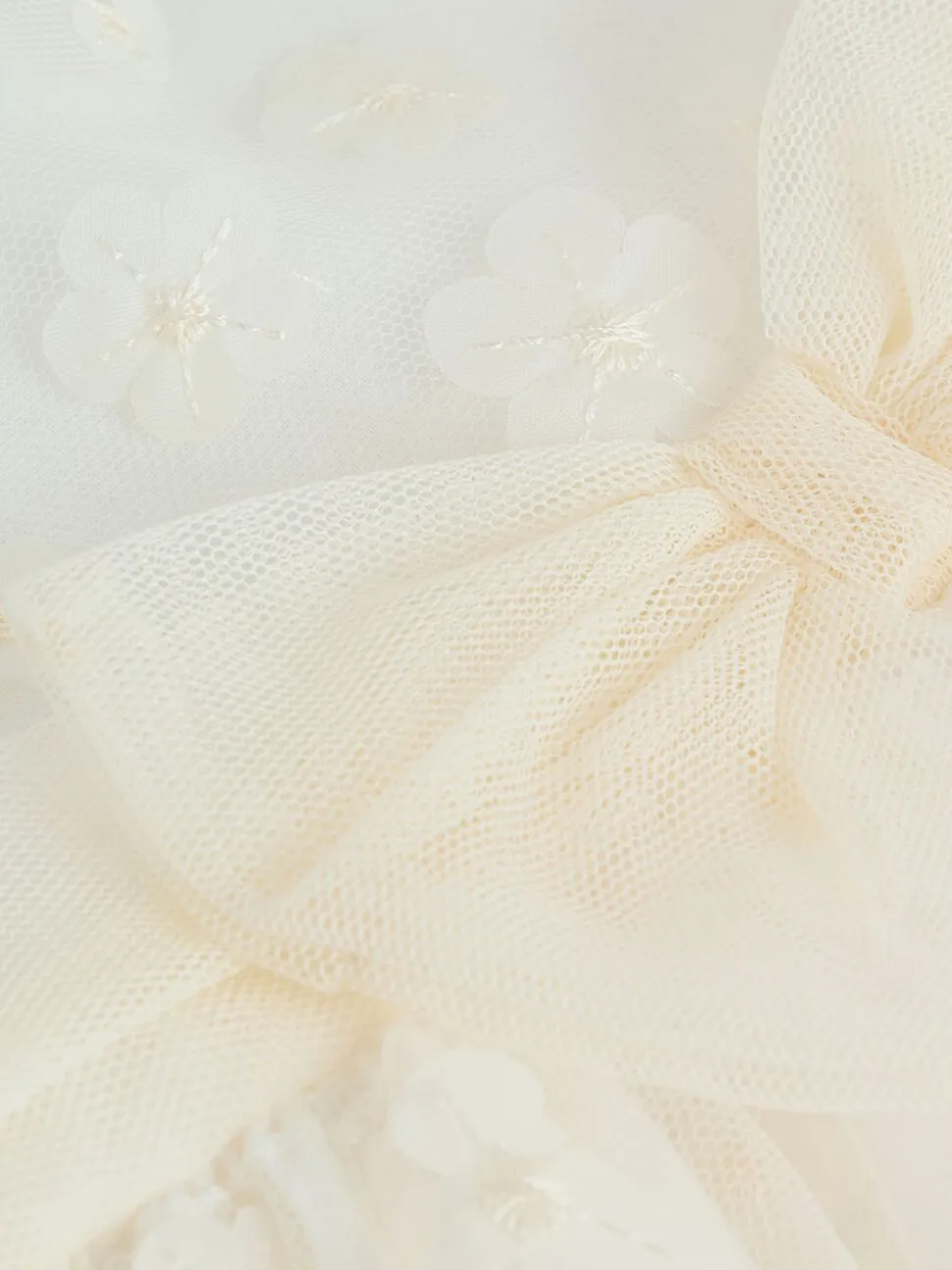 White 3D Flowers - Feestelijke babyjurk (0 mnd-2 jr)