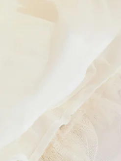 White 3D Flowers - Feestelijke babyjurk (0 mnd-2 jr)