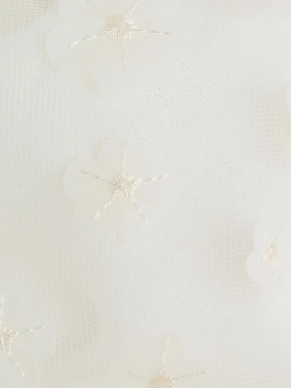 White 3D Flowers - Feestelijke babyjurk (0 mnd-2 jr)