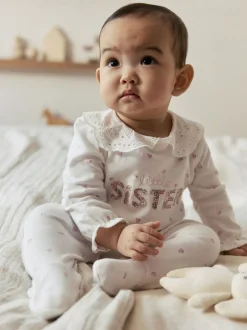 White Little Sister - Gezinspyjama voor baby's (0-2jr)