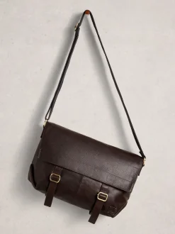White Stuff Connor Leather Messenger Bag