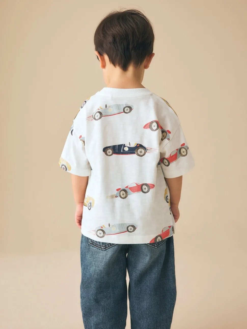 White Watercolour Car - Short Sleeve All-Over Print T-Shirt (3 Month-7 Years) (3mths-7yrs)