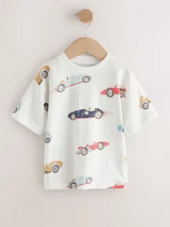 White Watercolour Car - Short Sleeve All-Over Print T-Shirt (3 Month-7 Years) (3mths-7yrs)