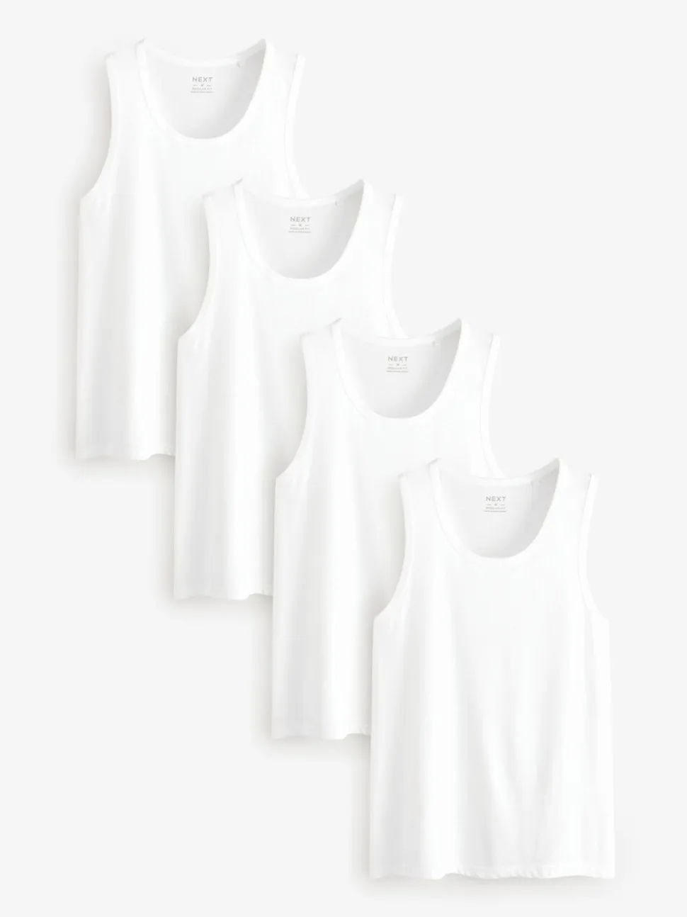 Wit - 100% Cotton Vests 4 Pack