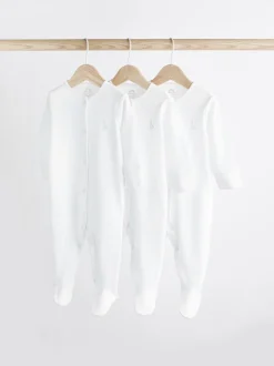 Wit - 100% katoenen babypyjama's (0-18mnd)
