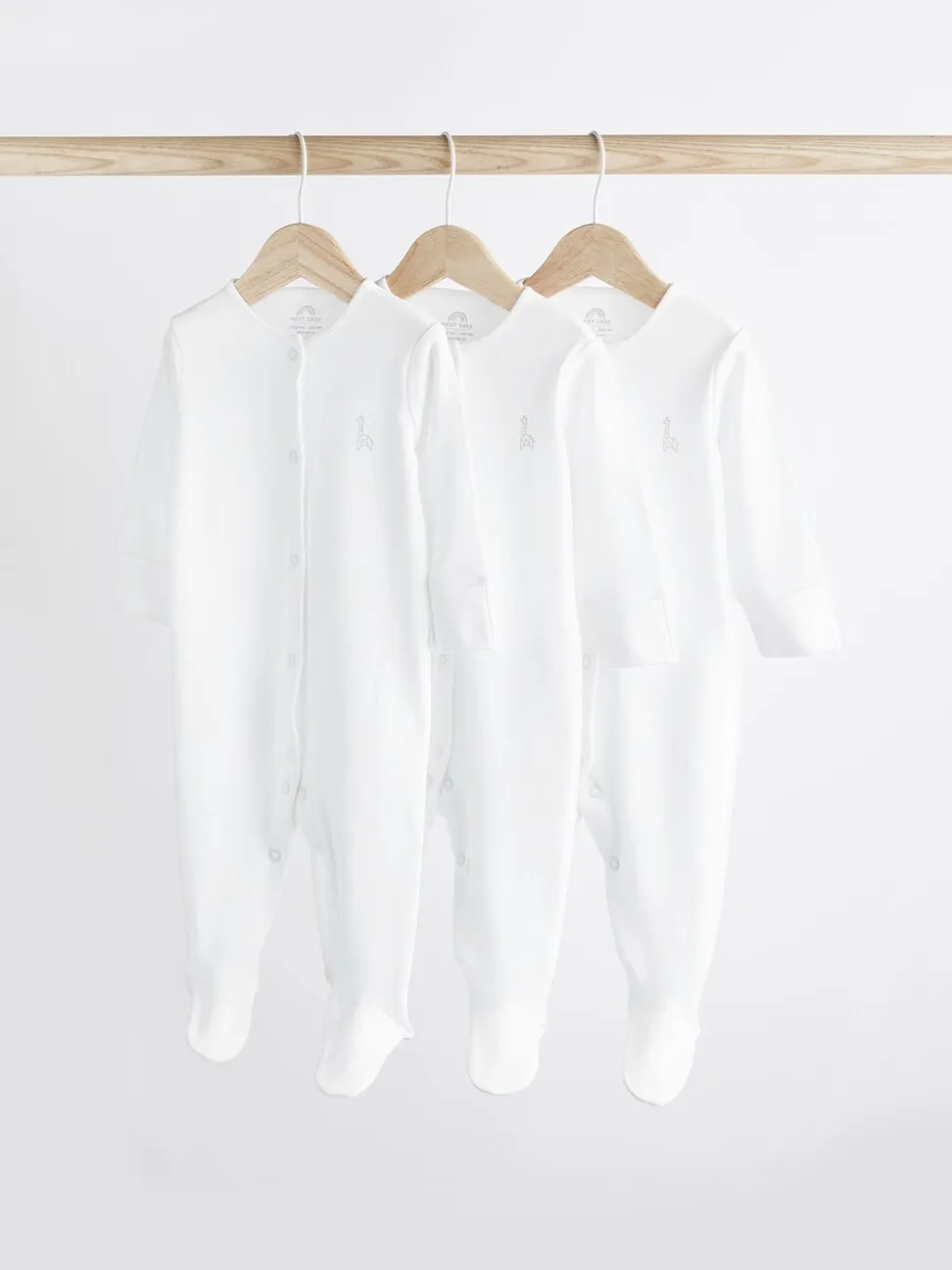 Wit - 100% katoenen babypyjama's (0-18mnd)